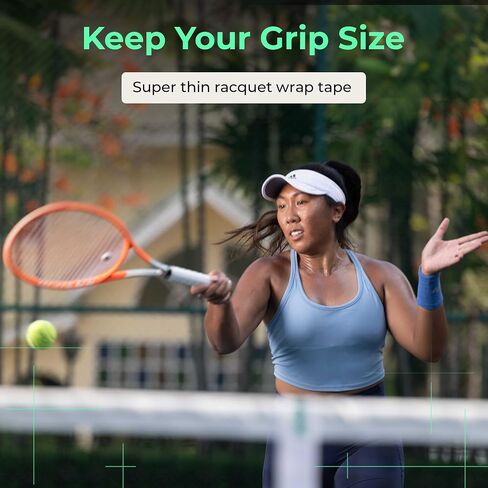 Adv Maxtac Tacky Tennis Overgrip-6 حزمة لزجة للغاية غير قابلة للانزلاق تنس غريب-رزيك-رقيقة وسهلة الاستخدام شريط مضرب التنس (6 عبوات أبيض) in Kuwait