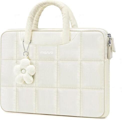 Mosiso 13-14 Inc BAPTOP CASE ، 13.3 بوصة من كمبيوتر محمول منتفخ متوافق مع MacBook Air 13.6/Pro 13/Pro 14 ، HP ، Dell ، Lenovo ، مستطيل كمبيوتر مغن من المقبض وعروض زهرة ، رمال in Saudi Arabia