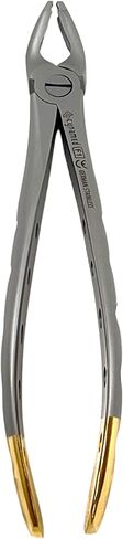 German Premium F1 Dental Extraction Forceps Tooth EXTRACTING Upper ATRAUMATIC Universal Forceps with DEEP Grip Gold Handle Tips CYNAMED in Saudi Arabia