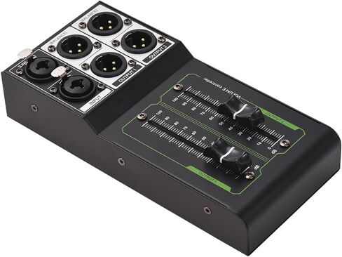 Passive Stereo Volume Controller with XLR Input Output, Precise Sound Adjuster, Plug and Play for Studio Speakers, Home Audio with Metal Interfaces, Great for Live Performance in Saudi Arabia