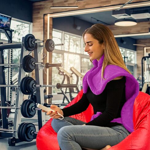 Cure Choice® وسادة تسخين كبيرة إضافية للعنق والكتفين والظهر ، وسادة تسخين مرجحة لتخفيف آلام الظهر ، وسادة تسخين الرقبة الناعمة للغاية 10 إعدادات الحرارة ، 2H التلقائي ، 24 "× 36" وردي ساخن in Saudi Arabia