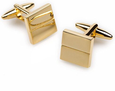 La Digue Crystal Gold Cufflinks Rhodium Plating - Cuff Links Mens - Tuxedo Buttons and Accessories in Kuwait