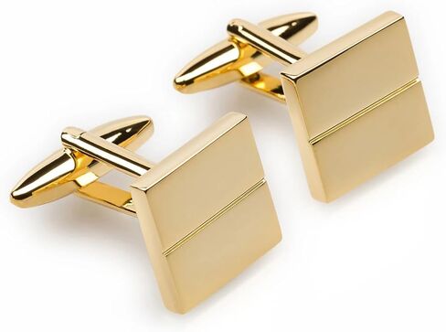 La Digue Crystal Gold Cufflinks Rhodium Plating - Cuff Links Mens - Tuxedo Buttons and Accessories in Kuwait