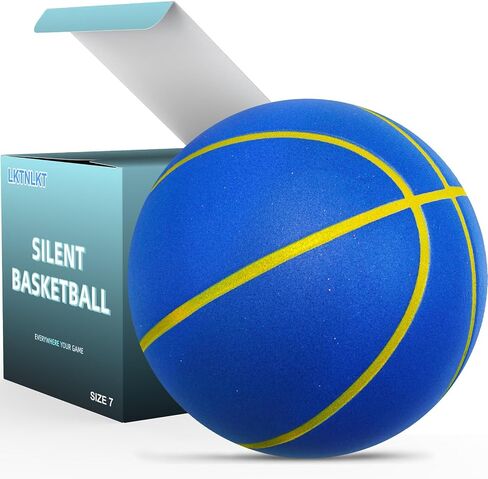 Silent Basketball Size 7 (29.5") – Grooved Airless Foam Indoor Basketball for Quiet Dribbling and Indoor Training, Pro PU Material – Achieve Real Feel Higher Bounce Quieter in Saudi Arabia