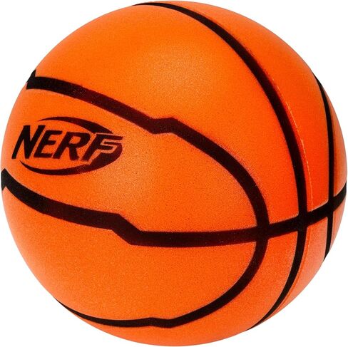 Nerf Quietcourt Silent Foam Basketball - Mini or Official Size Silent Dribbling Foam Basketball - Never Goes Flat - 7" or 29.5" - Orange in Saudi Arabia