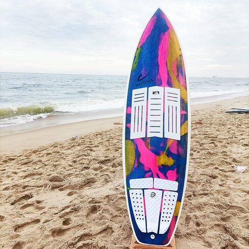 5 Piece EVA Surfboard Deck Traction Pads for Stomp Skimboards, Surf Boards, Funboard, Fish Board in Saudi Arabia