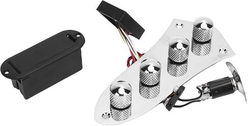 Keenso Metal Prewired Guitar Control Plate Friendly 3 Band Band Assembly Preamp لتسجيل الاستوديو (أسود) in Saudi Arabia
