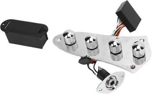 Keenso Metal Prewired Guitar Control Plate Friendly 3 Band Band Assembly Preamp لتسجيل الاستوديو (أسود) in Saudi Arabia