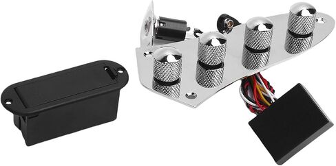 Keenso Metal Prewired Guitar Control Plate Friendly 3 Band Band Assembly Preamp لتسجيل الاستوديو (أسود) in Saudi Arabia