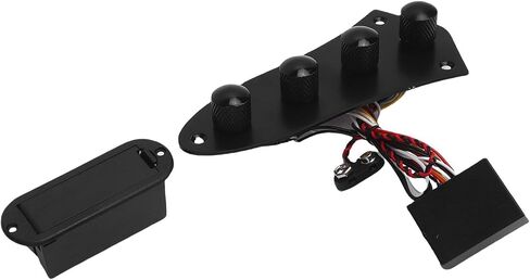 Keenso Prewired Plate Plate Guitar Preamp Board 3 Band Eq Active Congive Responsable مع مقابض معدنية للغيتار الكهربائي لموسيقى الجاز (Silver) in Saudi Arabia