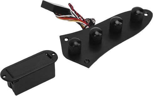 Keenso Prewired Plate Plate Guitar Preamp Board 3 Band Eq Active Congive Responsable مع مقابض معدنية للغيتار الكهربائي لموسيقى الجاز (Silver) in Saudi Arabia