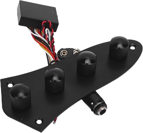 Keenso Prewired Plate Plate Guitar Preamp Board 3 Band Eq Active Congive Responsable مع مقابض معدنية للغيتار الكهربائي لموسيقى الجاز (Silver) in Saudi Arabia