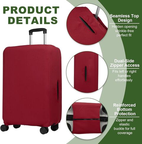 غلاف أمتعة Patikil ، حقائب تغطي مرنة الحمل على حامية قابلة للغسل مقاوم للخدش يناسب 29-32 بوصة الأمتعة لرحلات الأعمال التجارية ، البنفسجي in Kuwait