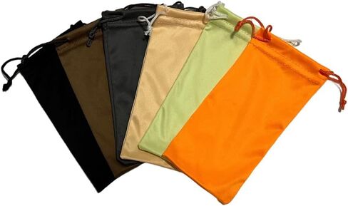 6 Pieces Soft Eyeglass Pouch Microfiber Sunglass Case Glasses Storage Bag Drawstring Pouch for Women Man, 3.5x7.1 Inch (MultiColor) in Saudi Arabia