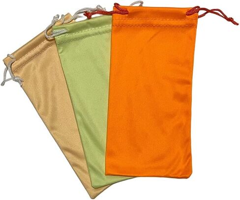 6 Pieces Soft Eyeglass Pouch Microfiber Sunglass Case Glasses Storage Bag Drawstring Pouch for Women Man, 3.5x7.1 Inch (MultiColor) in Saudi Arabia