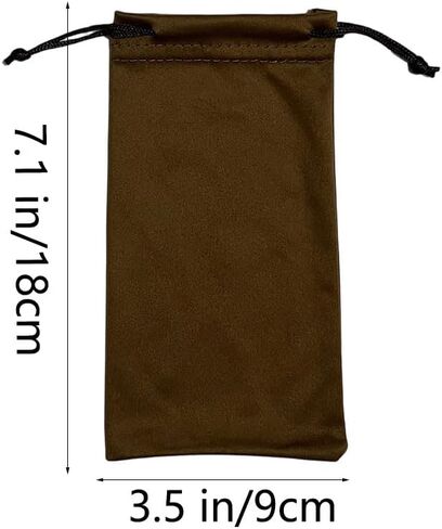 6 Pieces Soft Eyeglass Pouch Microfiber Sunglass Case Glasses Storage Bag Drawstring Pouch for Women Man, 3.5x7.1 Inch (MultiColor) in Saudi Arabia