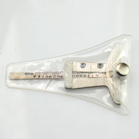 الفولاذ المقاوم للصدأ 0-32nds إطار الإطارات مداس عمق مقياس الفرجار المدقق أداة قياس لشاحنة السيارة in Kuwait