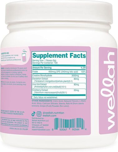 Pump-It-Up Creatine (100 Servings, Unflavored) - Creatine Monohydrate with Dandelion, Uva Ursi, & Cranberry Extract in Kuwait