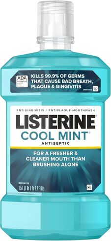 Listerine Cool Mint Antiseptic Mouthwash, Intense Mint, 50.7 fl. oz/1.5 L in Saudi Arabia