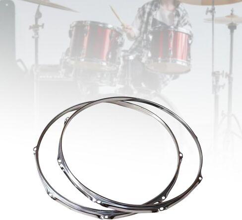 Bass Drum Hoops Drum Rims 6 Hole Professional Sturdy Repair Percussion Instrument Accessories Batter Hoops for Top and Bottom, 16 inch in Saudi Arabia