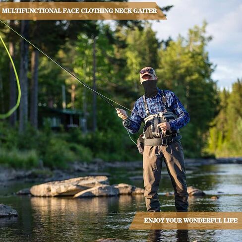 6 Pack Neck Gaiter Bandana Face Mask Summer UV Protection Cooling Neck Gaiter Face Clothing Sun Cooling Mask Scarf Sunscreen Cover Head for Men and Women, Outdoor, Hiking, Fishing -Classic Colors in Kuwait