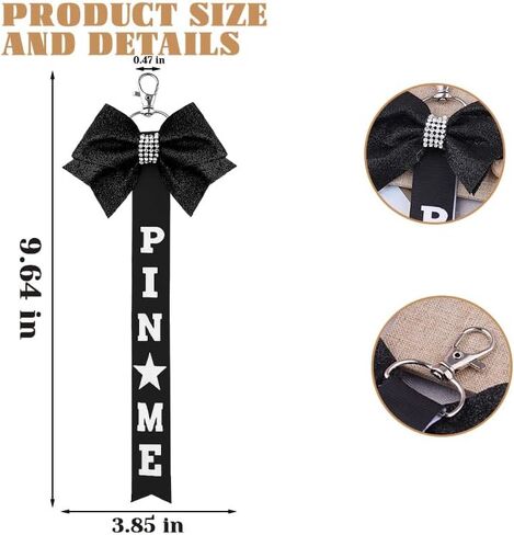 Borhmty Pin Me Cheer Bows Ribbon Keychain for Cheerleaders Cheerleading Gift for Toddler Girl Pin Keychain with Bow in Kuwait