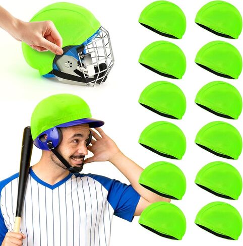 12Pcs Football Helmet Covers Bright Colors Scrimmage Helmet Cap with Anti Slip Strips for Youth Adult Football Practice Hockey Lacrosse Training Accessories in Kuwait