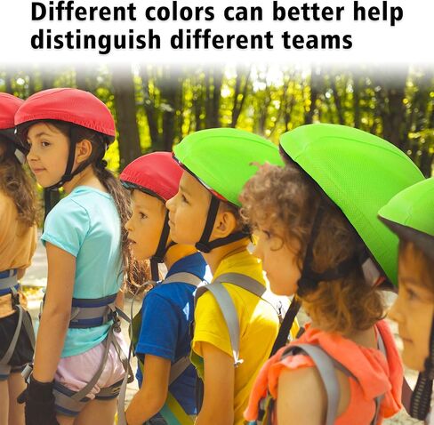 12Pcs Football Helmet Covers Bright Colors Scrimmage Helmet Cap with Anti Slip Strips for Youth Adult Football Practice Hockey Lacrosse Training Accessories in Kuwait