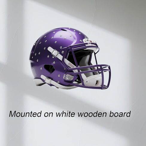 4pcs Hidden Football Helled Hallder Mount ، خوذة الركبي المعدنية الشديدة العمل المعدنية العائمة مع شماعات جبل الحائط مع الصلبة لتخزين المعدات الواقية للرياضة (الأسود) in Saudi Arabia