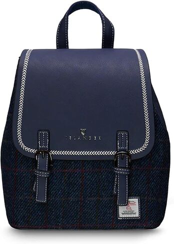 Islander Harris Tweed Jura Backpack for Women, Violet Mini Dogtooth in Saudi Arabia