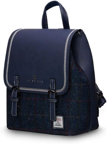 Islander Harris Tweed Jura Backpack for Women, Violet Mini Dogtooth in Saudi Arabia