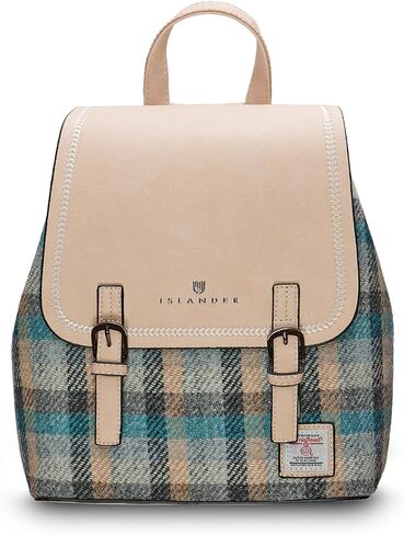 Islander Harris Tweed Jura Backpack for Women, Violet Mini Dogtooth in Saudi Arabia