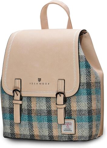 Islander Harris Tweed Jura Backpack for Women, Violet Mini Dogtooth in Saudi Arabia