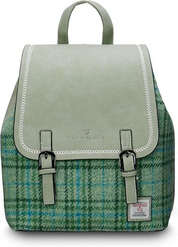 Islander Harris Tweed Jura Backpack for Women, Violet Mini Dogtooth in Saudi Arabia