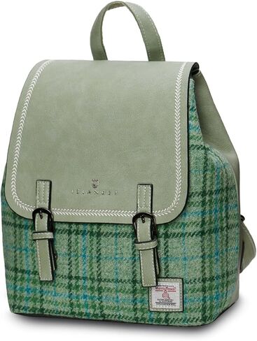 Islander Harris Tweed Jura Backpack for Women, Violet Mini Dogtooth in Saudi Arabia