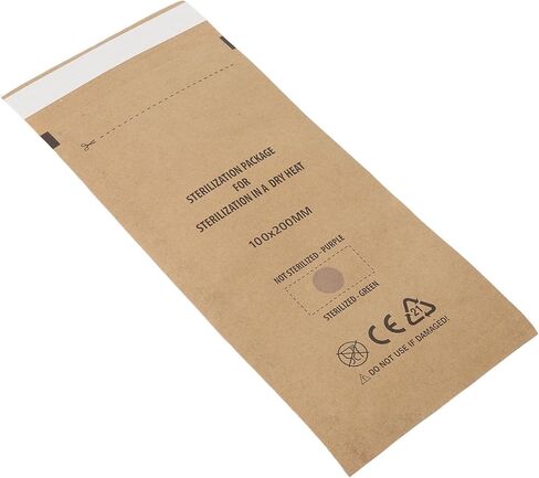 100Pcs Encapsulating Products Self Sealing Pouch Disposable Nail Art Cleaning Paper Tools Cleansing Bag for Clinic Salon, Oral Cavity Beauty, 100x200mm / 3.9x7.9in in Saudi Arabia
