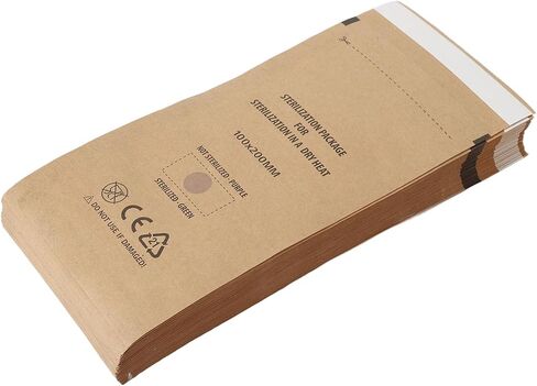100Pcs Encapsulating Products Self Sealing Pouch Disposable Nail Art Cleaning Paper Tools Cleansing Bag for Clinic Salon, Oral Cavity Beauty, 100x200mm / 3.9x7.9in in Saudi Arabia