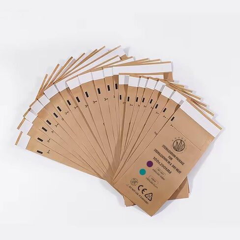 100pcs حقيبة الحرارة الجافة والبخار ، أكياس الأوتوكلاف التي يمكن التخلص منها يمكن التخلص منها معقمات الأدوات للأظافر ، وملحقات حقائب تعقيم الأسنان للسماء والتجويف عن طريق الفم ، 100 × 200 ملم (1) in Saudi Arabia