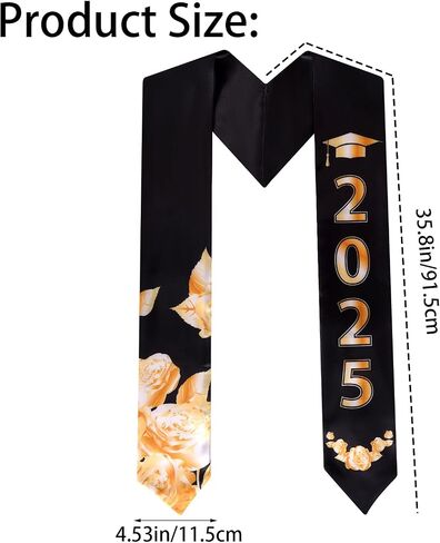 Graduation Stole Class of 2025 for Unisex Adult Sublimation Grad Sash Graduation Honor Satin Stoles, 72 inch in Saudi Arabia