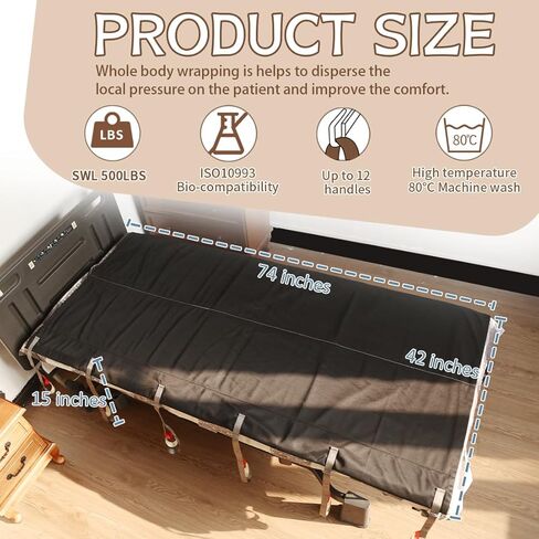 ez حبال في وضع المساعدة مع حقيبة الغسيل لإعادة وضعها ، والتشغيل والرفع ، والحبال رفع المريض لنقل المريض من العمود الفقري لا يمكن أن ينحني/طريح الفراش ، وسادة رفع المريض لموضع السرير in Kuwait