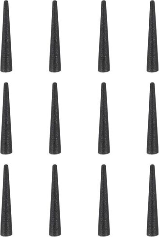 UXCELL 12 PCS قابس مدبب من المطاط السيليكون ، من 10 مم إلى 15 مم سدادات مطاطية صلبة عالية درجة الحرارة عالية درجة الحرارة لمقابس الفتحة ، الرش ، الطلاء ، حماية الطلاء ، الأسود ، 25 ملم in Kuwait