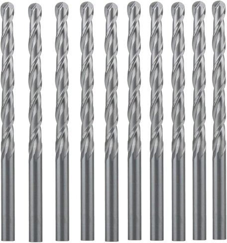 10pcs 3.175X32mm 2 Flutes Ball Nose end Mill milling Cutter CNC Router bit for Wood Carving Flush Trimming Carbide CNC Tools in Saudi Arabia