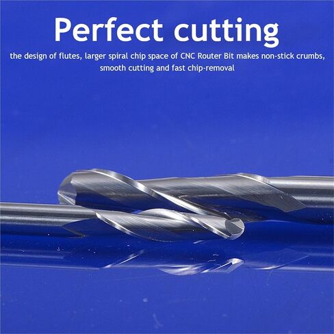 10pcs 3.175X32mm 2 Flutes Ball Nose end Mill milling Cutter CNC Router bit for Wood Carving Flush Trimming Carbide CNC Tools in Saudi Arabia