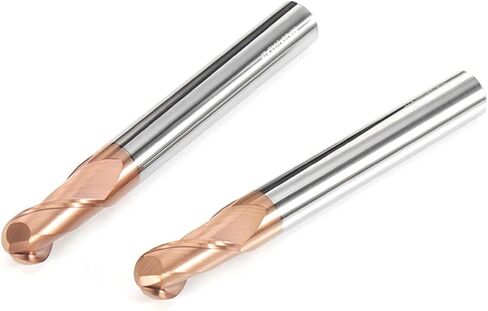 HRC55 2FLUTES BALLUTES الأنف الطاحونة الطاحونة كاربيد نهاية سبيكة طلاء TUNGSTEN TUNGTEN CUTTER CNC CNC CUTTER (1PCS ، R7X14DX100L) in Saudi Arabia
