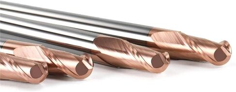 HRC55 2FLUTES BALLUTES الأنف الطاحونة الطاحونة كاربيد نهاية سبيكة طلاء TUNGSTEN TUNGTEN CUTTER CNC CNC CUTTER (1PCS ، R7X14DX100L) in Saudi Arabia