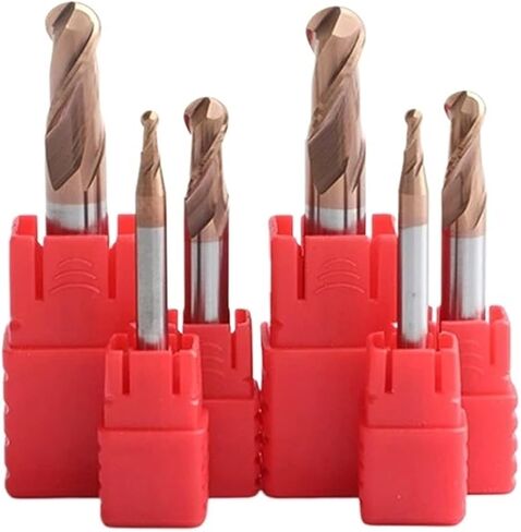 HRC55 2FLUTES BALLUTES الأنف الطاحونة الطاحونة كاربيد نهاية سبيكة طلاء TUNGSTEN TUNGTEN CUTTER CNC CNC CUTTER (1PCS ، R7X14DX100L) in Saudi Arabia