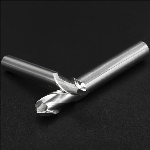 HRC50 Ball Nose end Mill Cutting Aluminium Wood Copper 2 Flutes end milling Cutter for Metal face and Slot Machining end Mills(1pcs,R6X12DX100L-2T) in Kuwait