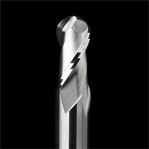 HRC50 Ball Nose end Mill Cutting Aluminium Wood Copper 2 Flutes end milling Cutter for Metal face and Slot Machining end Mills(1pcs,R6X12DX100L-2T) in Kuwait