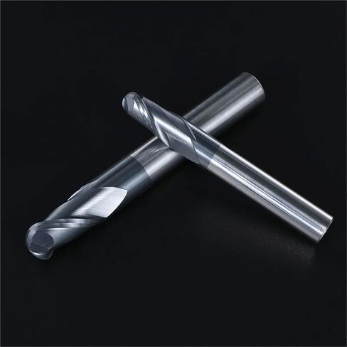 HRC50 2 Flute Ball Nose end Mill 2 Flutes R0.5-R10 Milling Cutter Alloy Coating Tungsten Steel Tool CNC Maching Endmills(10PCS,R2X4DX50L) in Saudi Arabia