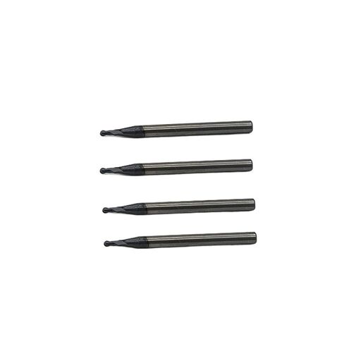 Ball Nose end Mill 2 Flutes R0.5-R2.0 CNC end milling Cutter for Metal face and Slot Machining hrc50 Coated end Mills(5pcs,R1.5X4DX50L-2T) in Kuwait